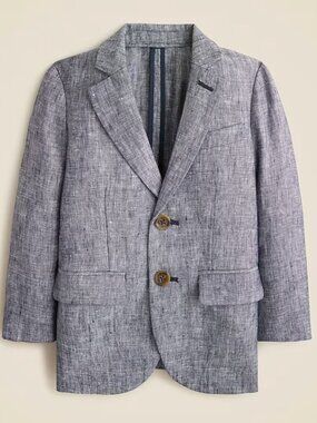 J. Crew Boys' Ludlow unstructured suit jacket in linen blend